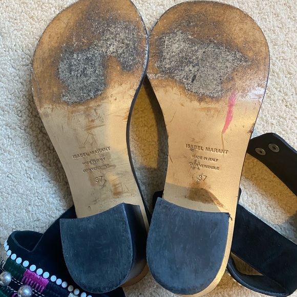 Isabel Marant Embellished Studded Heeled Sandals - Picture 5 of 7